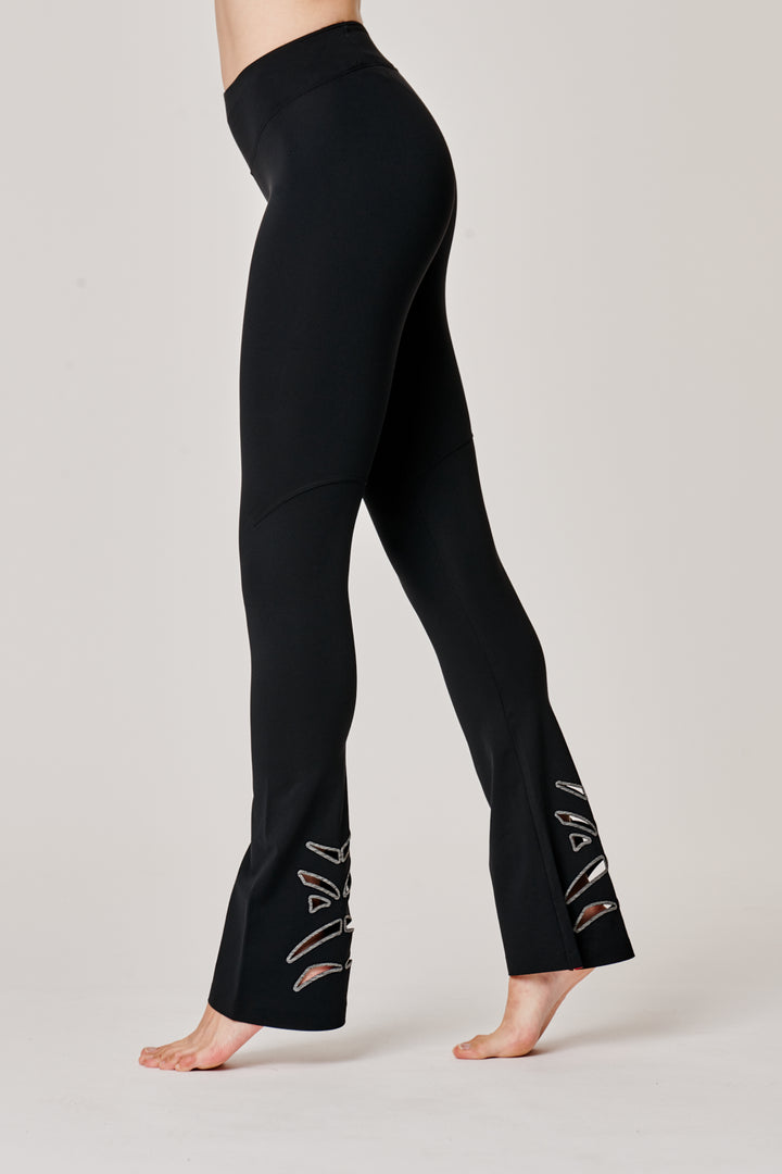 Sàpopa Vortice Black Flare Leggings