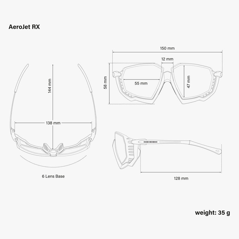 Scicon Aerojet Occhiale da vista per Ciclismo Bianco Presa