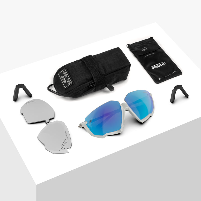Scicon Aerojet Occhiali Ciclismo Bianco/Blu Promozione