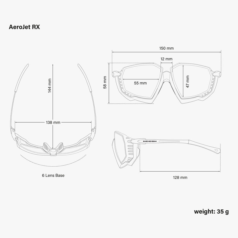 Scicon Aerojet Occhiale da vista per Ciclismo Nero Soddisfazione Garantita