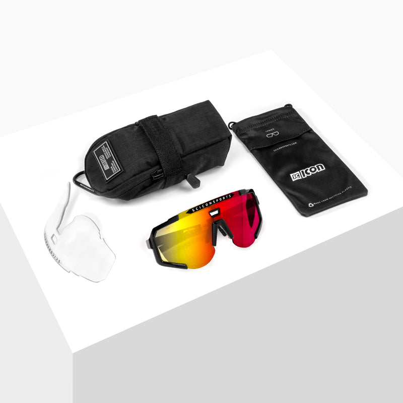 Scicon Occhiali Sportivi Aeroscope Antracite/Rosso Presa