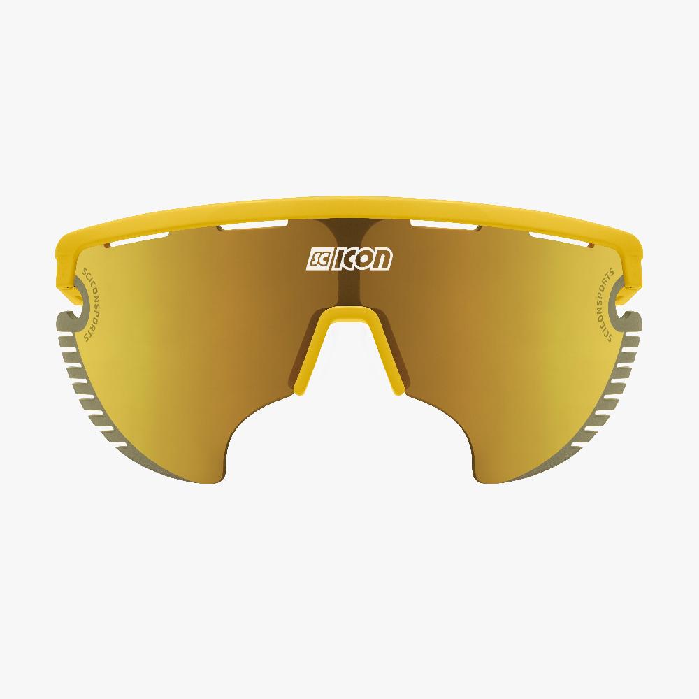 Scicon Occhiali Sportivi Aerowing Lamon Gialla/Lente Bronzo Specchiata Vendita Calda