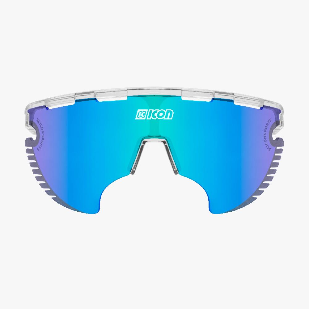 Scicon Occhiali Sportivi Aerowing Lamon Cristallo/Lente Blu Saldi Di Fabbrica
