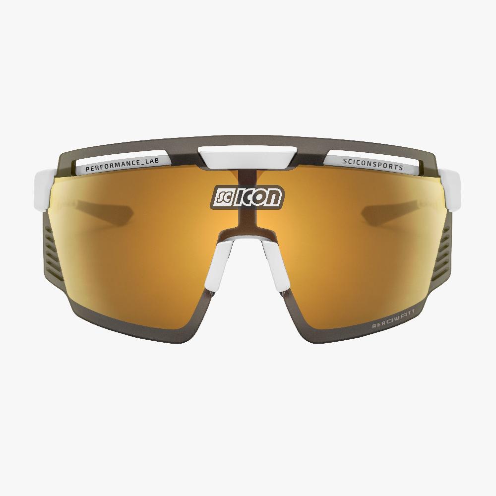 Scicon Aerowatt Occhiali Sportivi Bianco/Bronzo 2025