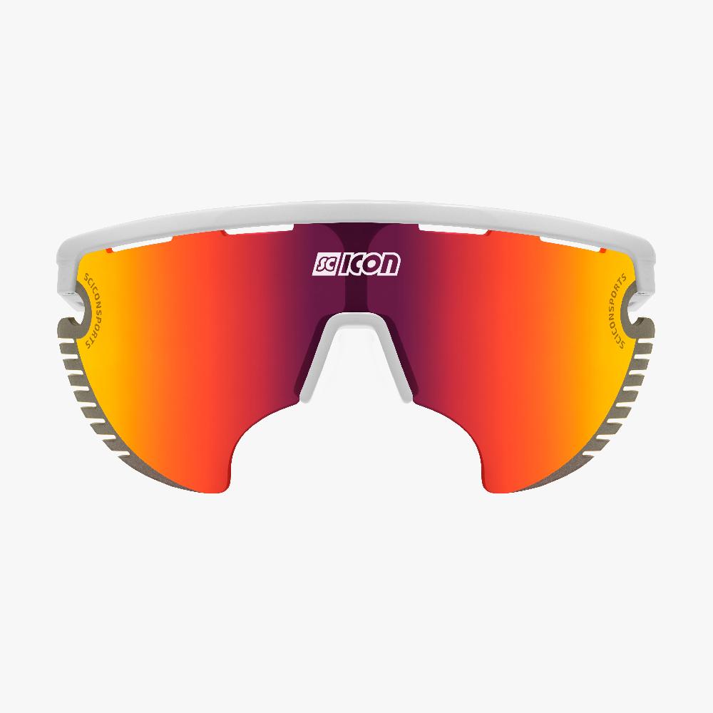 Scicon Occhiali Sportivi Aerowing Lamon Bianchi/Lente Rossa Specchiata Qualità