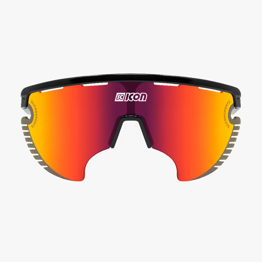 Scicon Occhiali Aerowing Lamon Montatura Nera/Lente Rossa Specchiata Prezzo Ridotto