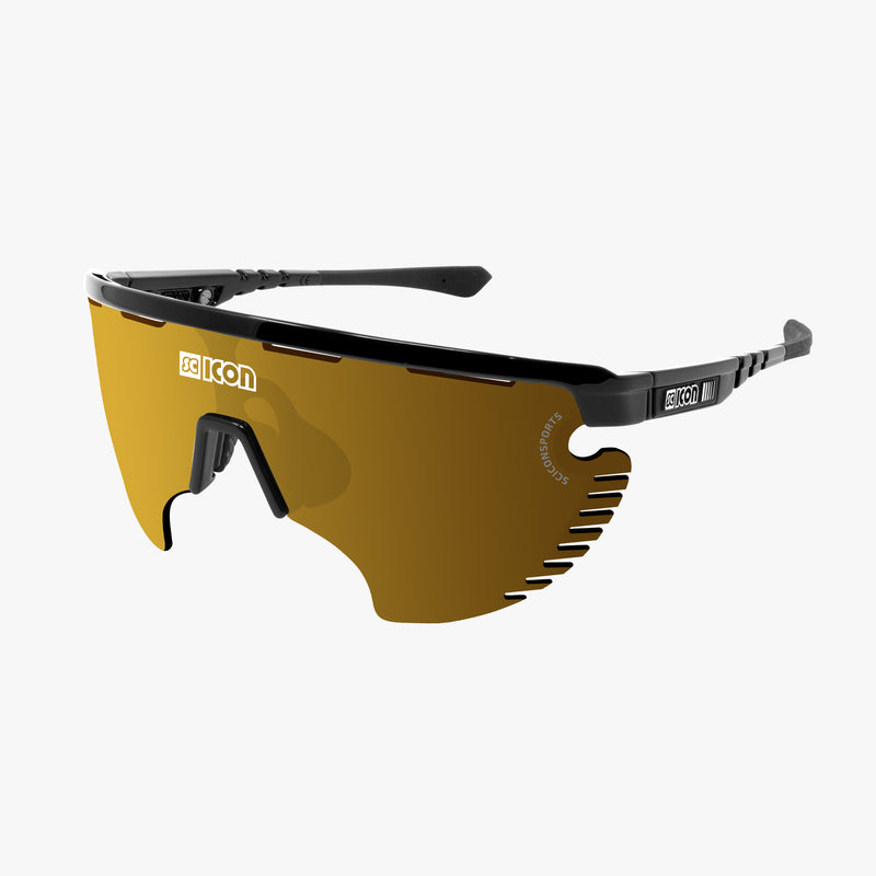 Scicon Occhiali Sportivi Aerowing Lamon Nera/Lente Bronzo Specchiata