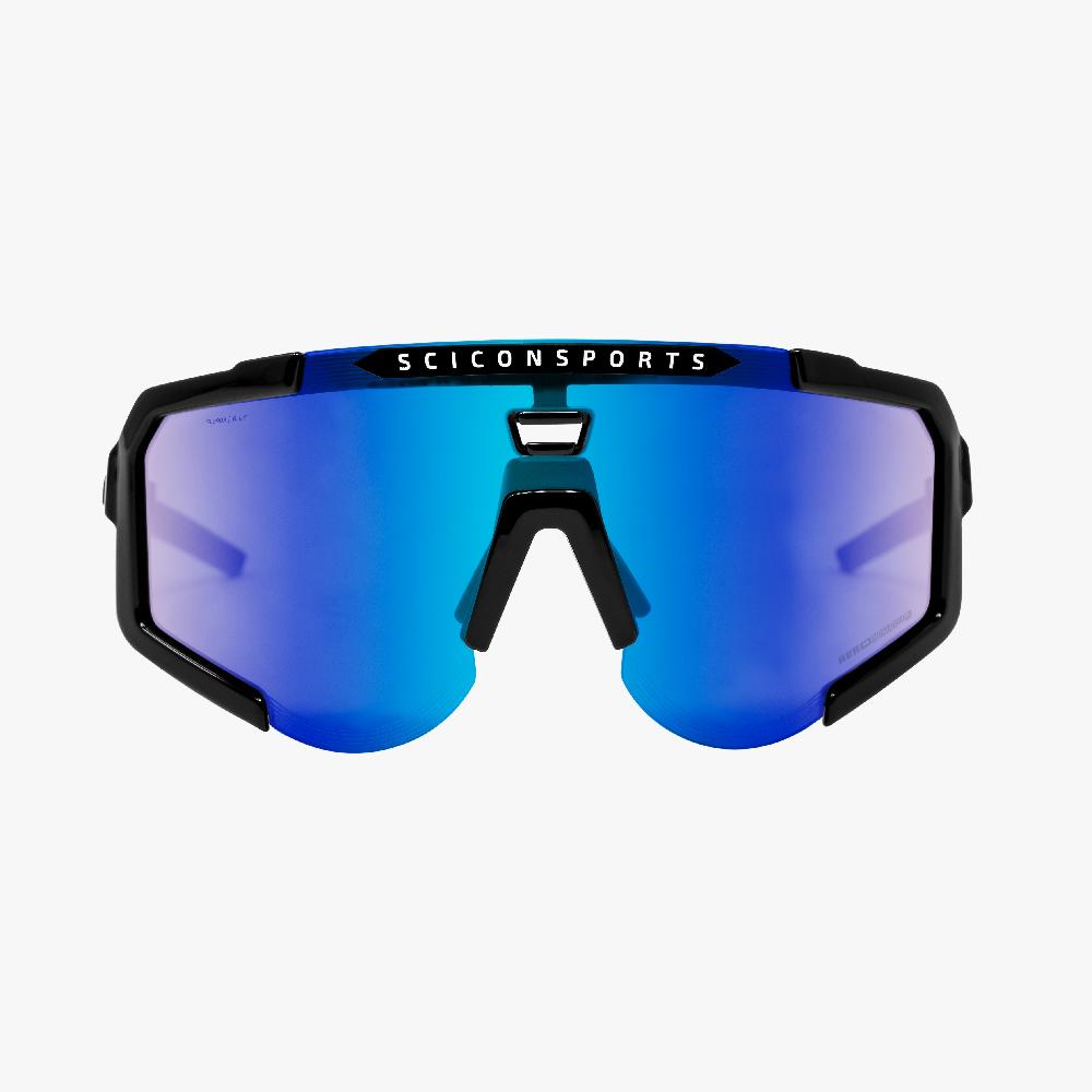 Scicon Occhiali Sportivi Aeroscope Nero/Blu Saldi Di Fabbrica