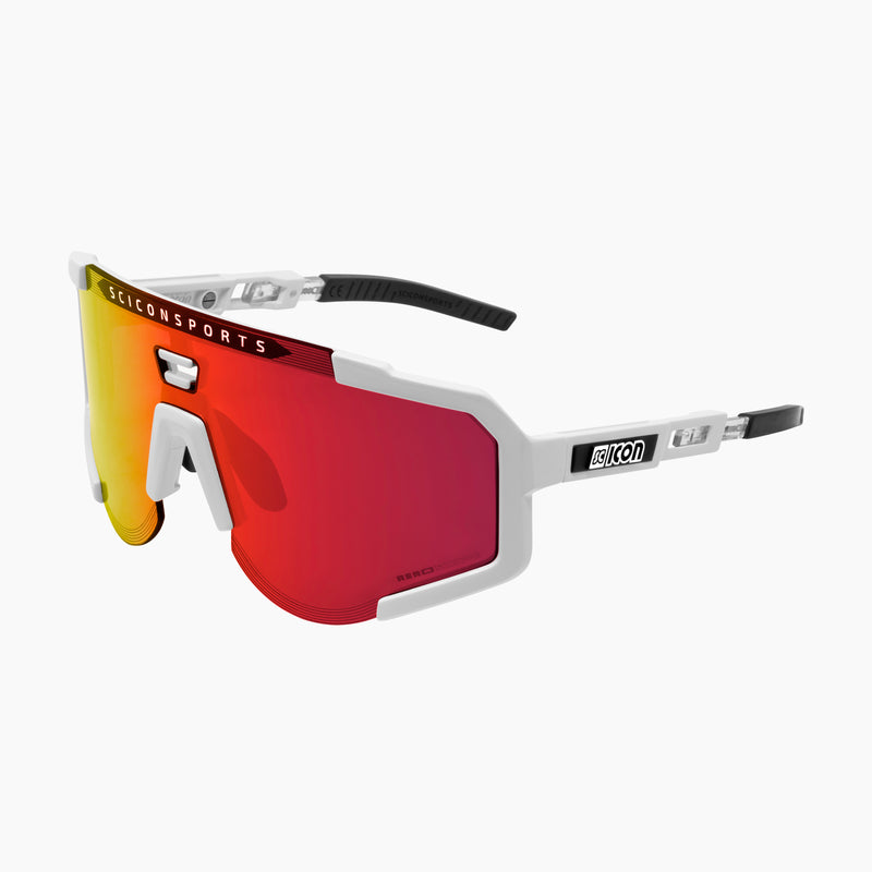 Scicon Occhiali Sportivi Aeroscope Bianco/Rosso