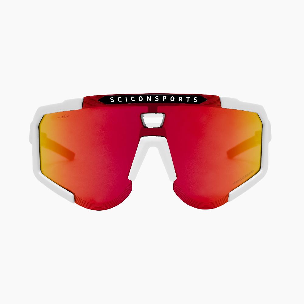 Scicon Occhiali Sportivi Aeroscope Bianco/Rosso Nuova