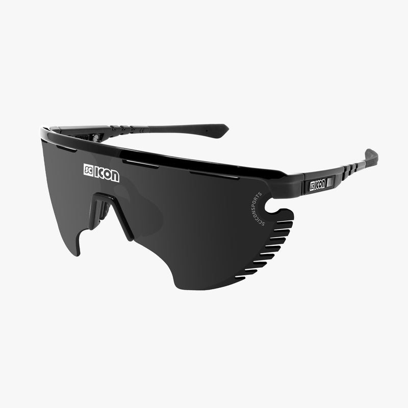 Scicon Occhiali Sportivi Aerowing Lamon Nera/Lente Argento Specchiata