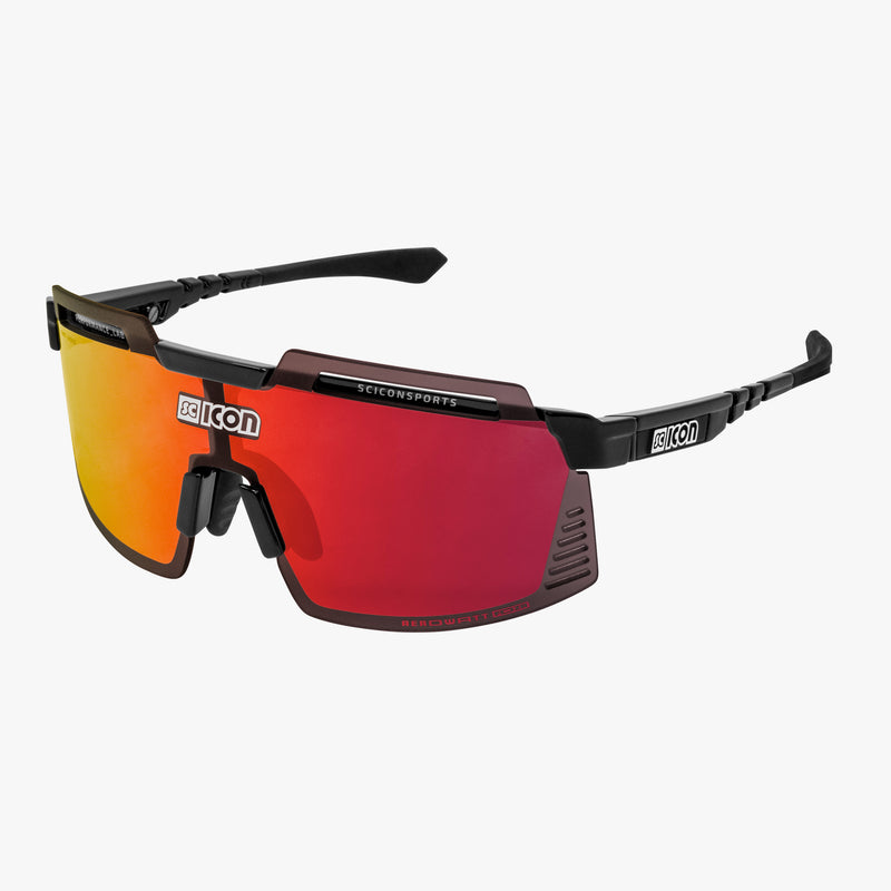 Scicon Occhiali Sportivi Aerowatt Foza Nero/Rosso