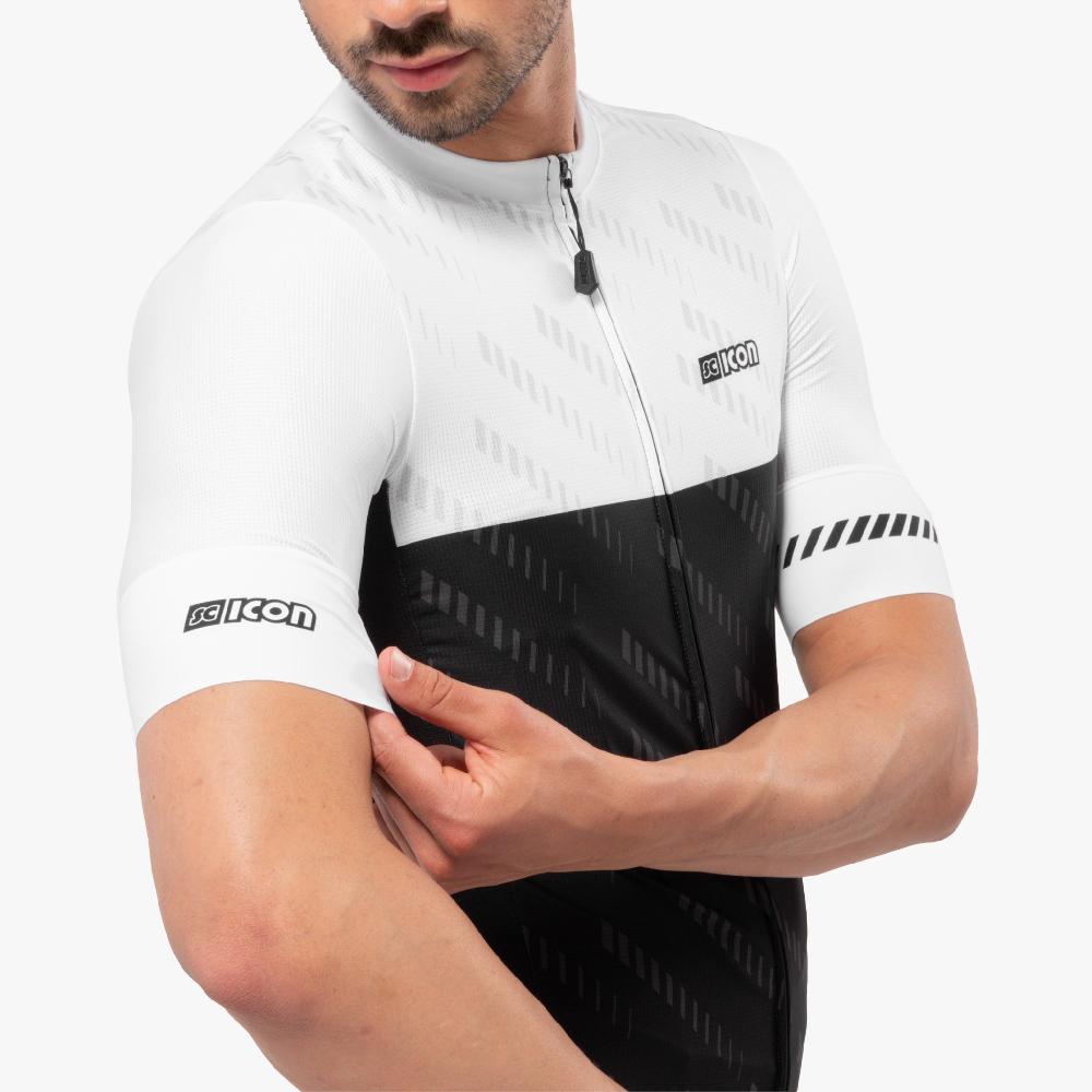 Scicon Maglia Ciclismo X-Over Reflex Nera/Bianca Economico