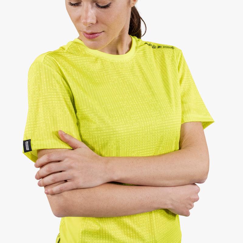 Scicon T-shirt Tecnica X-Over Gialla Fluorescente Qualità Garantita