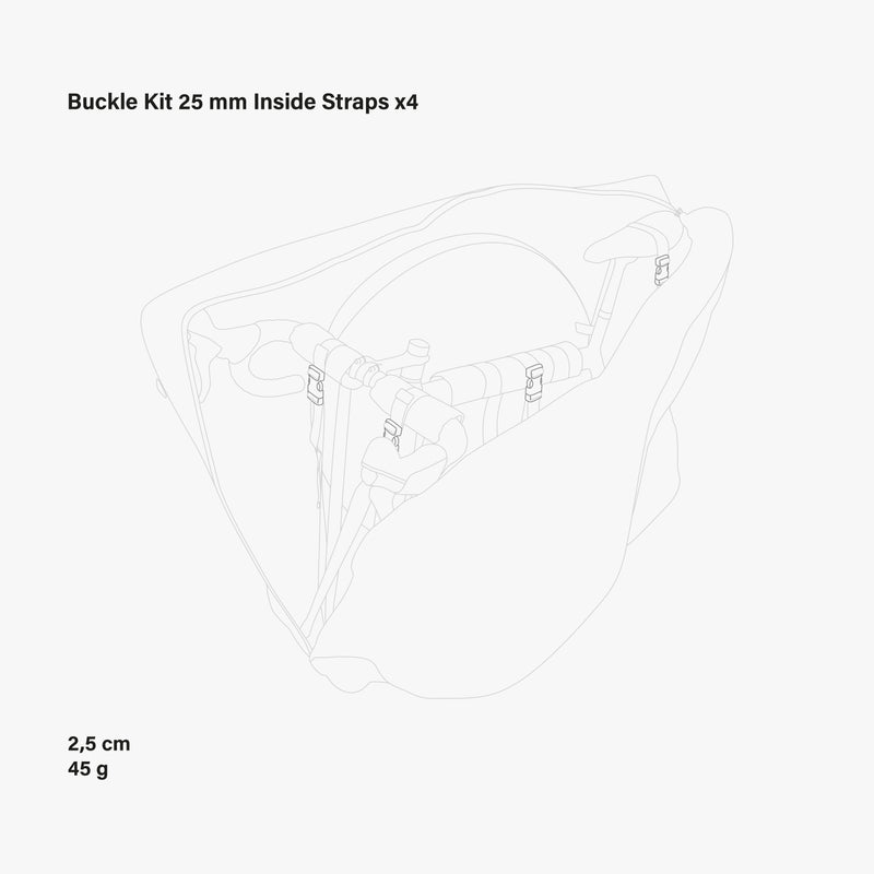Scicon Fibbia 25 mm cinghia borsa Aerocomfort 3.0 Pezzi Unici