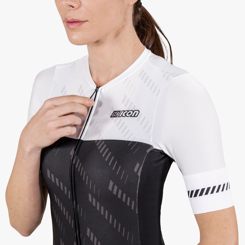 Scicon Maglia Ciclismo Donna X-Over Reflex Nera Saldi