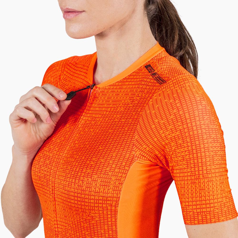 Scicon Maglia Ciclismo Donna 9.5- X-Over Arancione Vendita Economica