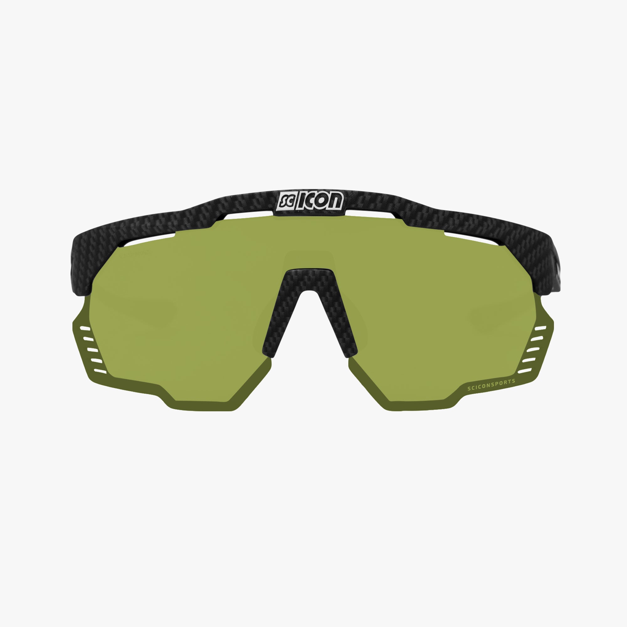 Scicon Occhiali Sportivi Aeroshade Kunken Carbon Opaco/Verde Moda
