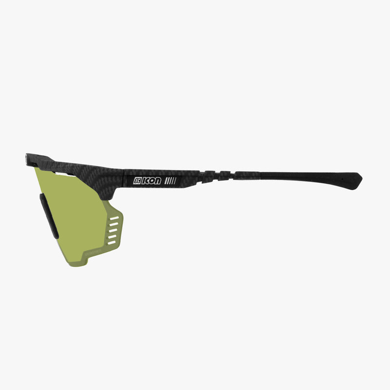 Scicon Occhiali Sportivi Aeroshade Kunken Carbon Opaco/Verde Moda