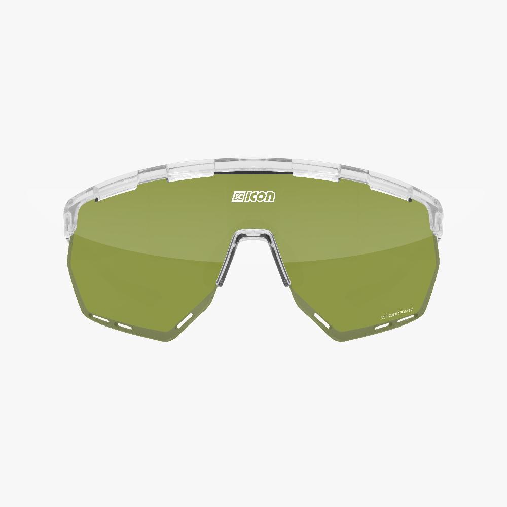 Scicon Occhiali Sportivi Aerowing Cristallo/Verde Italia