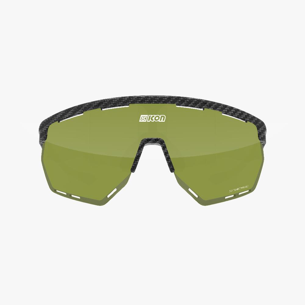 Scicon Occhiali Sportivi Aerowing Carbon Opaco/Verde Nuovo