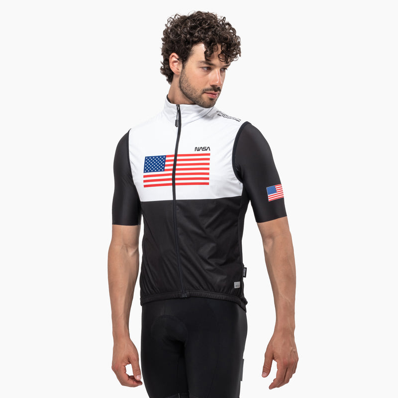 Scicon Gilet Antivento Space Agency10 Nero/Bianco