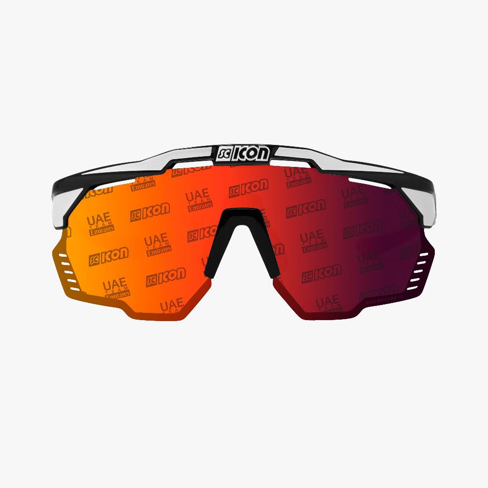 Scicon Occhiali Sportivi Aeroshade Kunken Nero Bianco/Lenti Rosse Vendite Flash