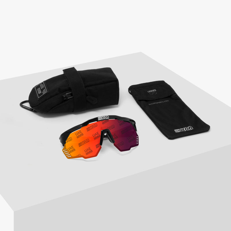 Scicon Occhiali Sportivi Aeroshade Kunken Nero Bianco/Lenti Rosse Vendite Flash