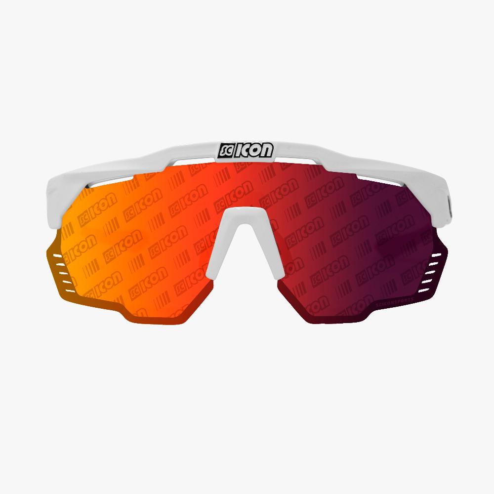 Scicon Occhiali Sportivi Aeroshade Kunken Bianco/Lenti Rosse In Saldo