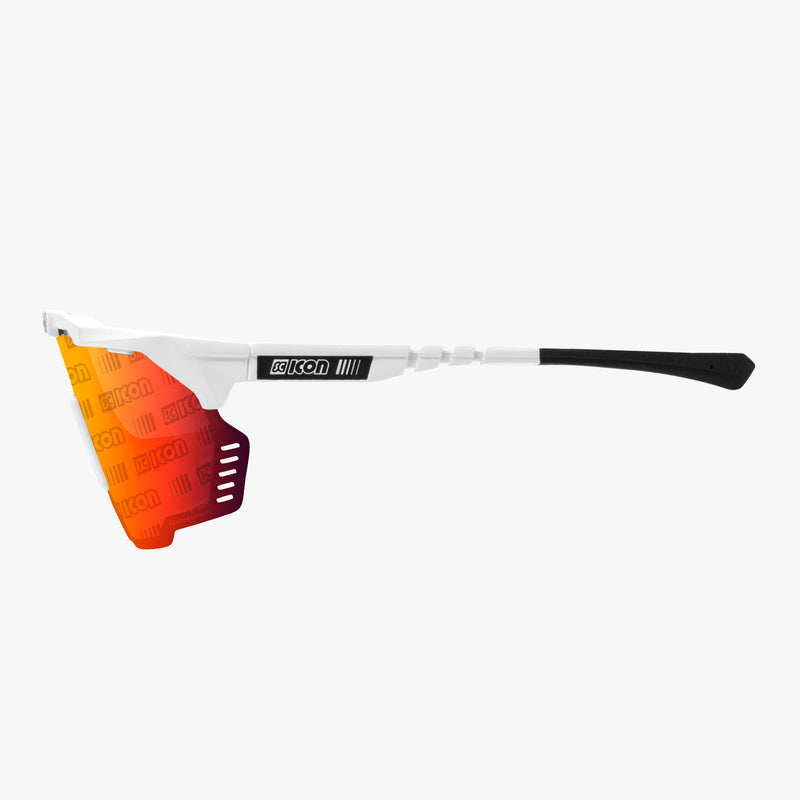 Scicon Occhiali Sportivi Aeroshade Kunken Bianco/Lenti Rosse In Saldo