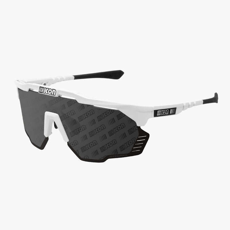 Scicon Occhiali Sportivi Aeroshade Kunken Bianco/Lenti Argento