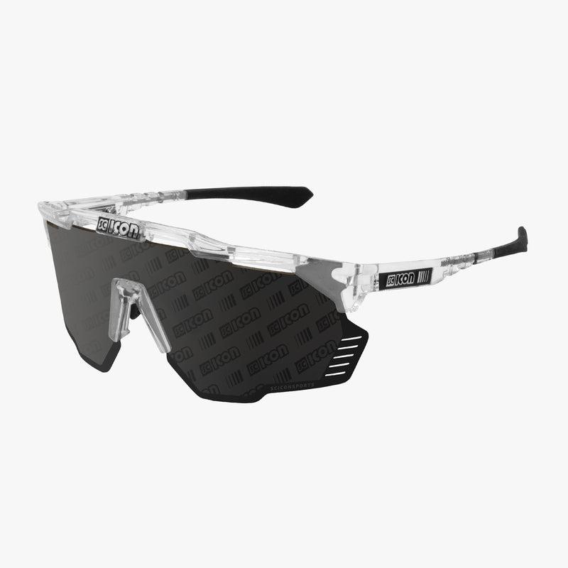 Scicon Occhiali Sportivi Aeroshade Kunken Cristallo/Lenti Argento
