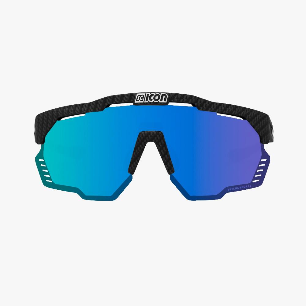 Scicon Aeroshade Kunken Occhiali Ciclismo Carbon Opaco/Blu Sconto