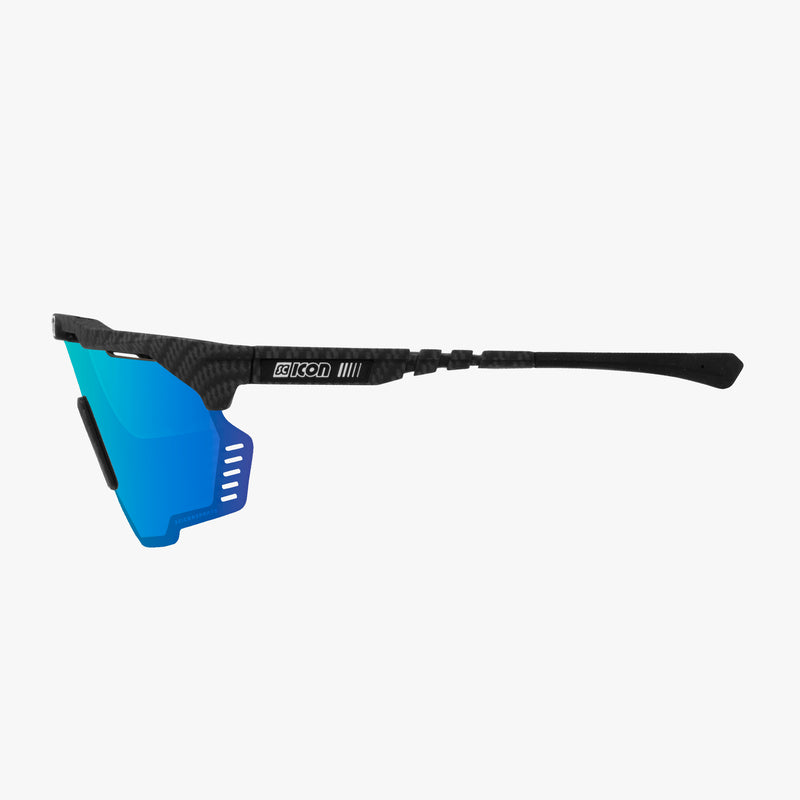 Scicon Aeroshade Kunken Occhiali Ciclismo Carbon Opaco/Blu Sconto