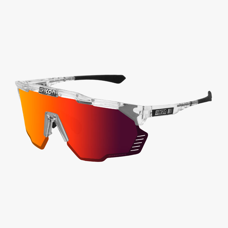 Scicon Aeroshade Kunken Occhiali Ciclismo Cristallo/Rosso