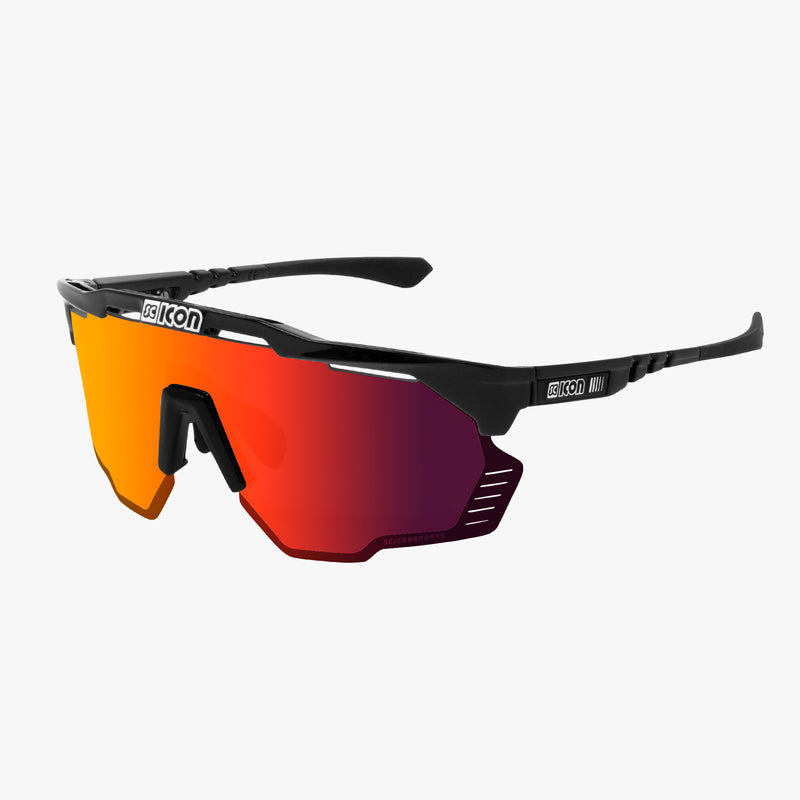 Scicon Aeroshade Kunken Occhiali Ciclismo Nero/Rosso