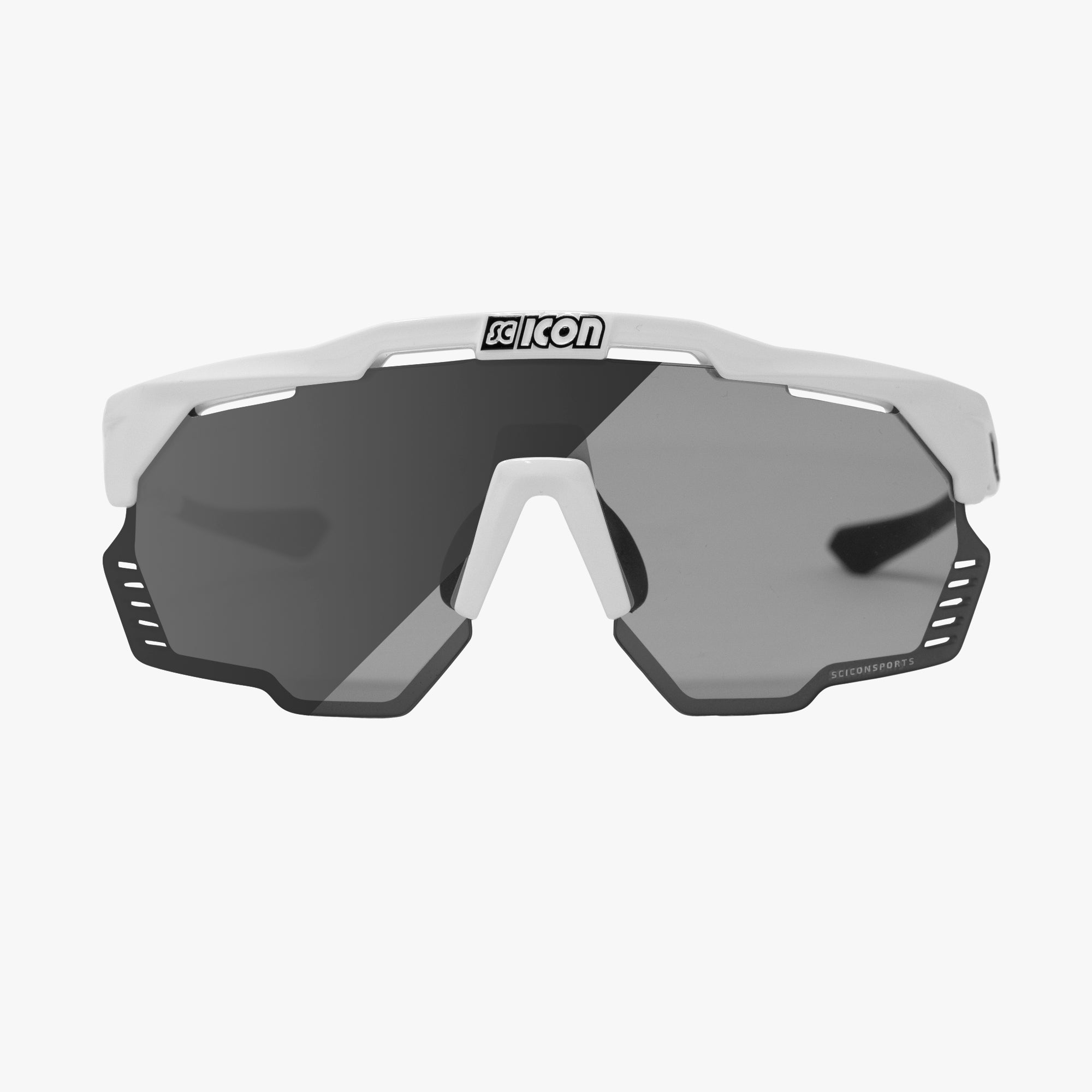 Scicon Aeroshade Kunken Occhiali Ciclismo Bianco/Argento Vendita Calda