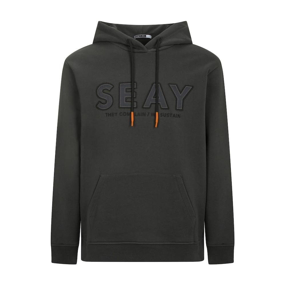 Seay / Felpa con Cappuccio Nera Delavé Saldi
