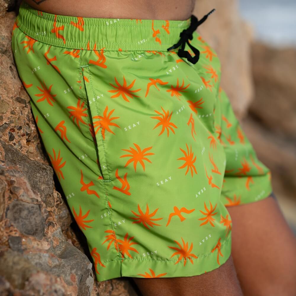 Seay / Costume da Bagno Corto Verde Symbols Convenienza