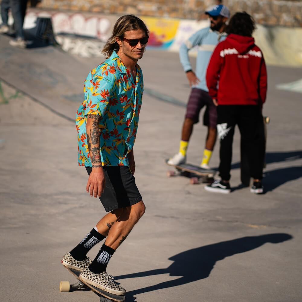 Seay / Camicia Hawaiana Azzurra Bird of Paradise Offerte