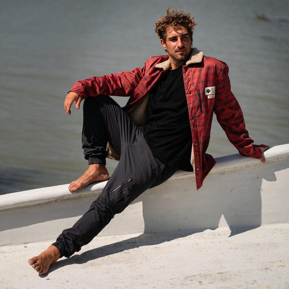 Seay / Pantalone Lungo Cargo Nero Byron