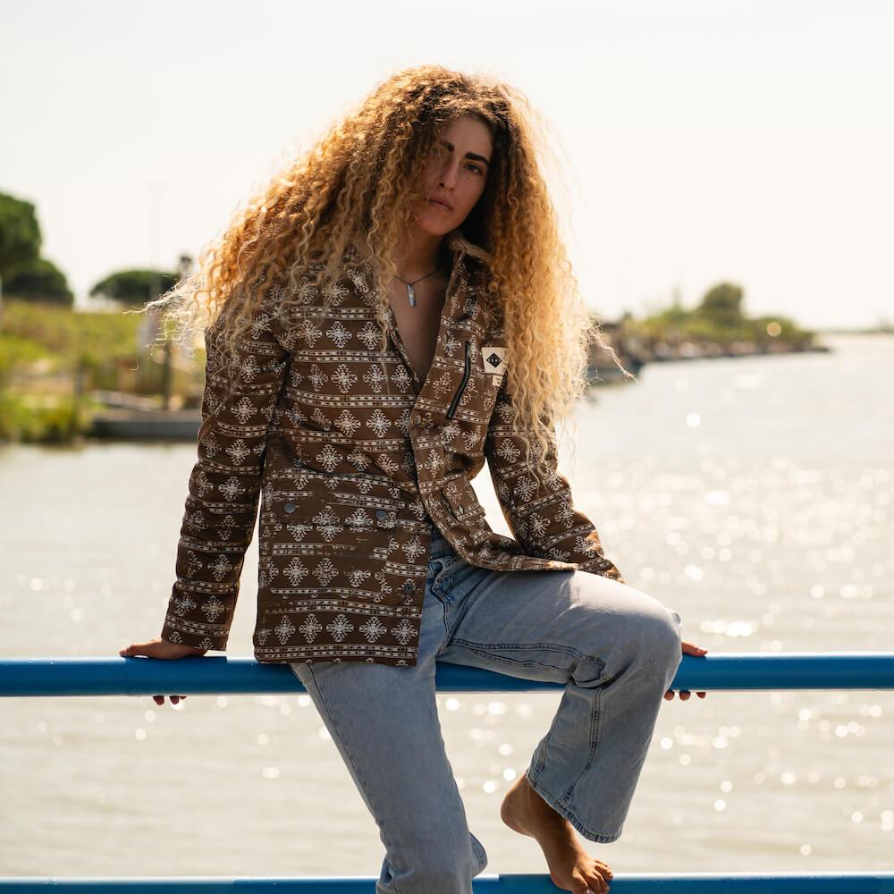 Seay / Giacca Denim Orsetto Marrone Laguna Promozione Limitata