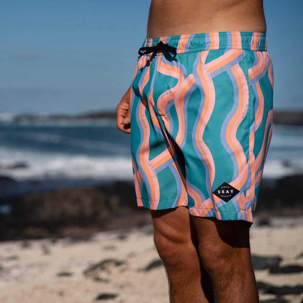 Seay / Swim Boxer Medio Verde Onde Akau Italia
