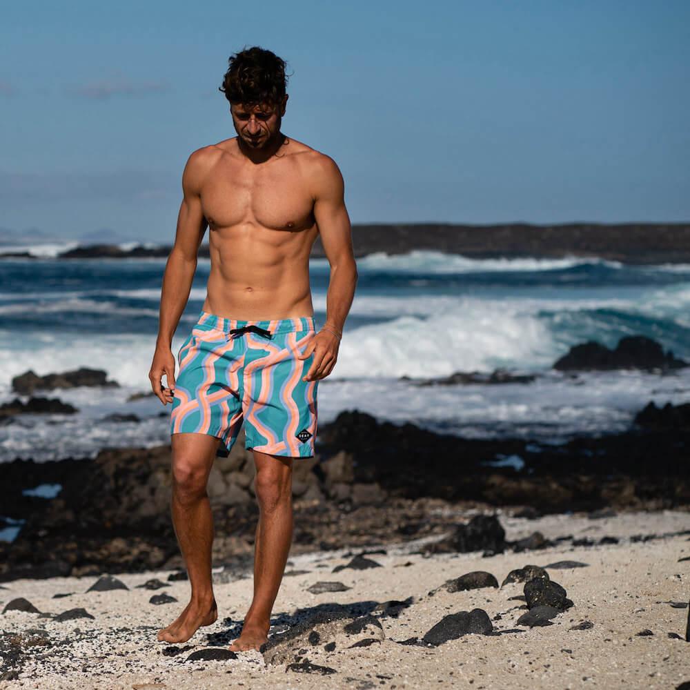 Seay / Swim Boxer Medio Verde Onde Akau Italia
