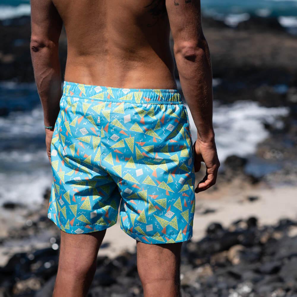 Seay / Swim Boxer Medio Azzurro Stampa 80s Negozi Online