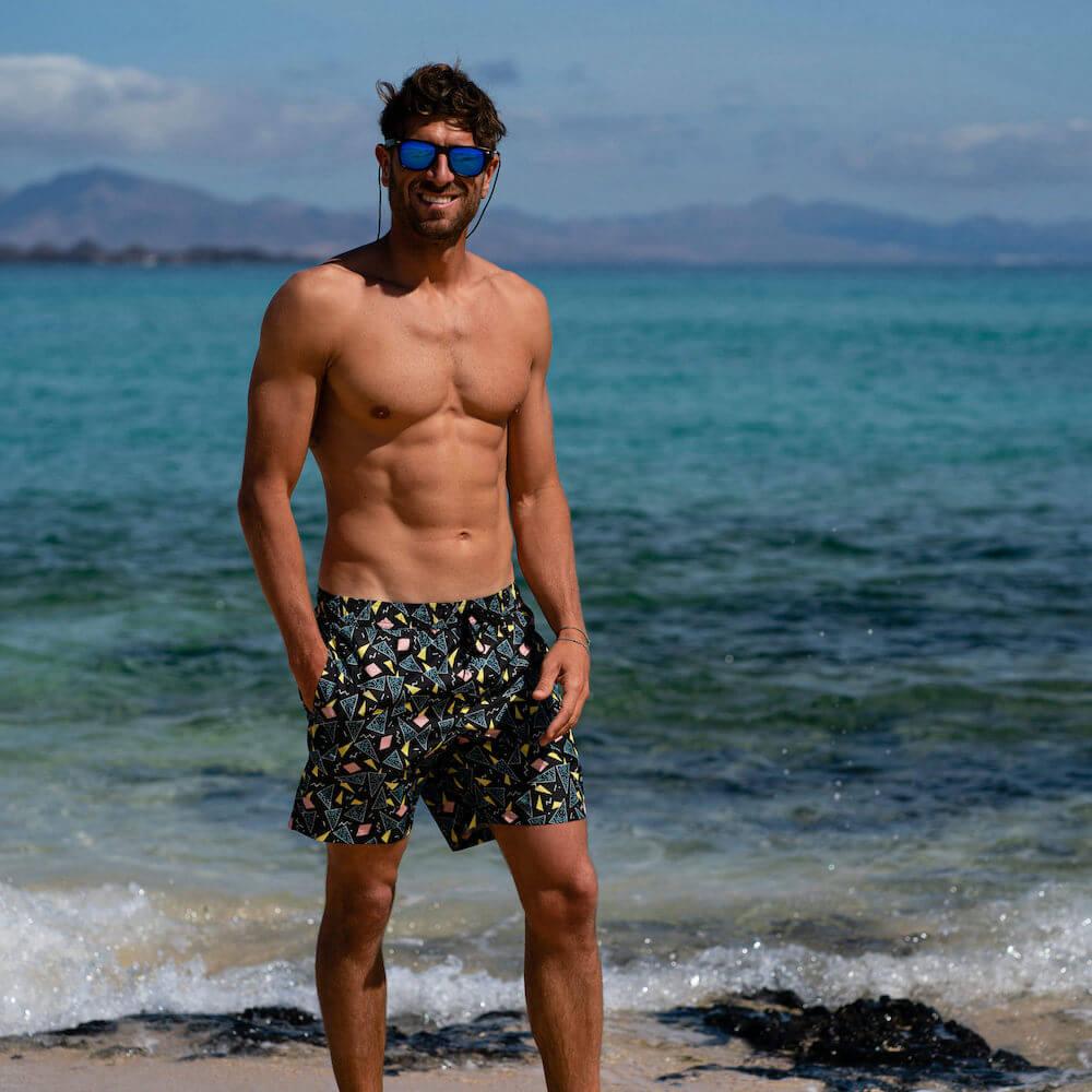 Seay / Swim Boxer Medio Nero Stampa 80s Acquista Ora