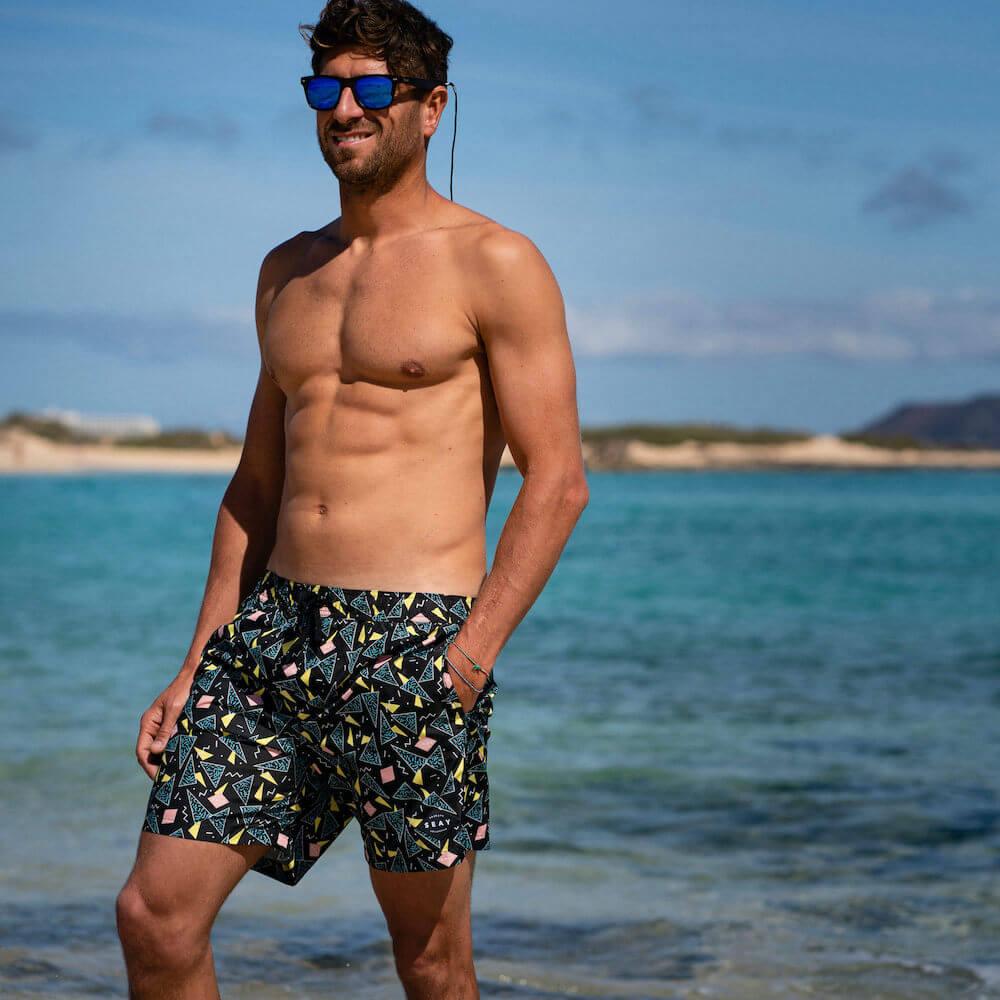 Seay / Swim Boxer Medio Nero Stampa 80s Acquista Ora