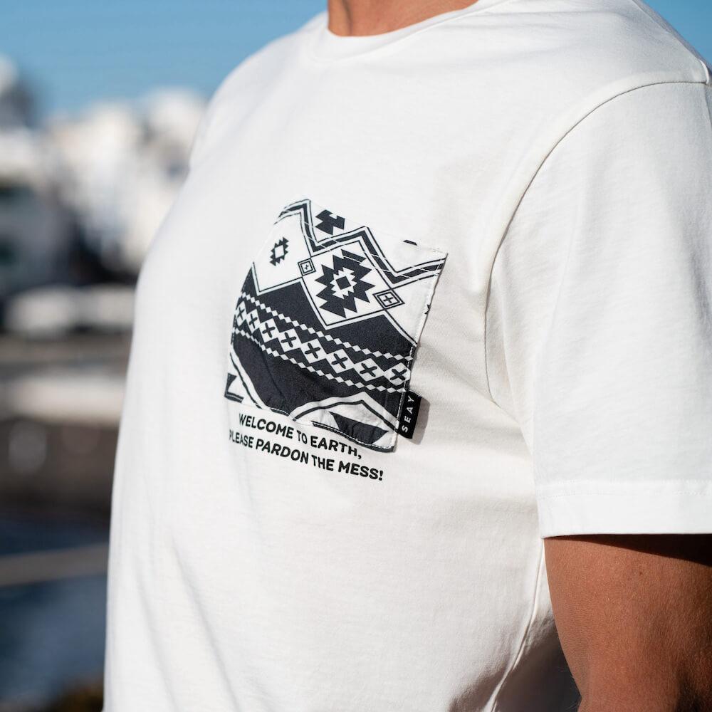 Seay / T-Shirt Bianco Naturale Kaleo Unisex Economico