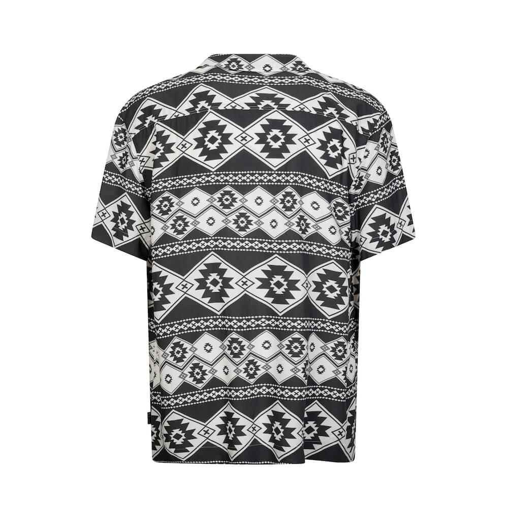 Seay / Camicia Hawaiana Bianco Nera Stampa Nativa Nuovi prodotti