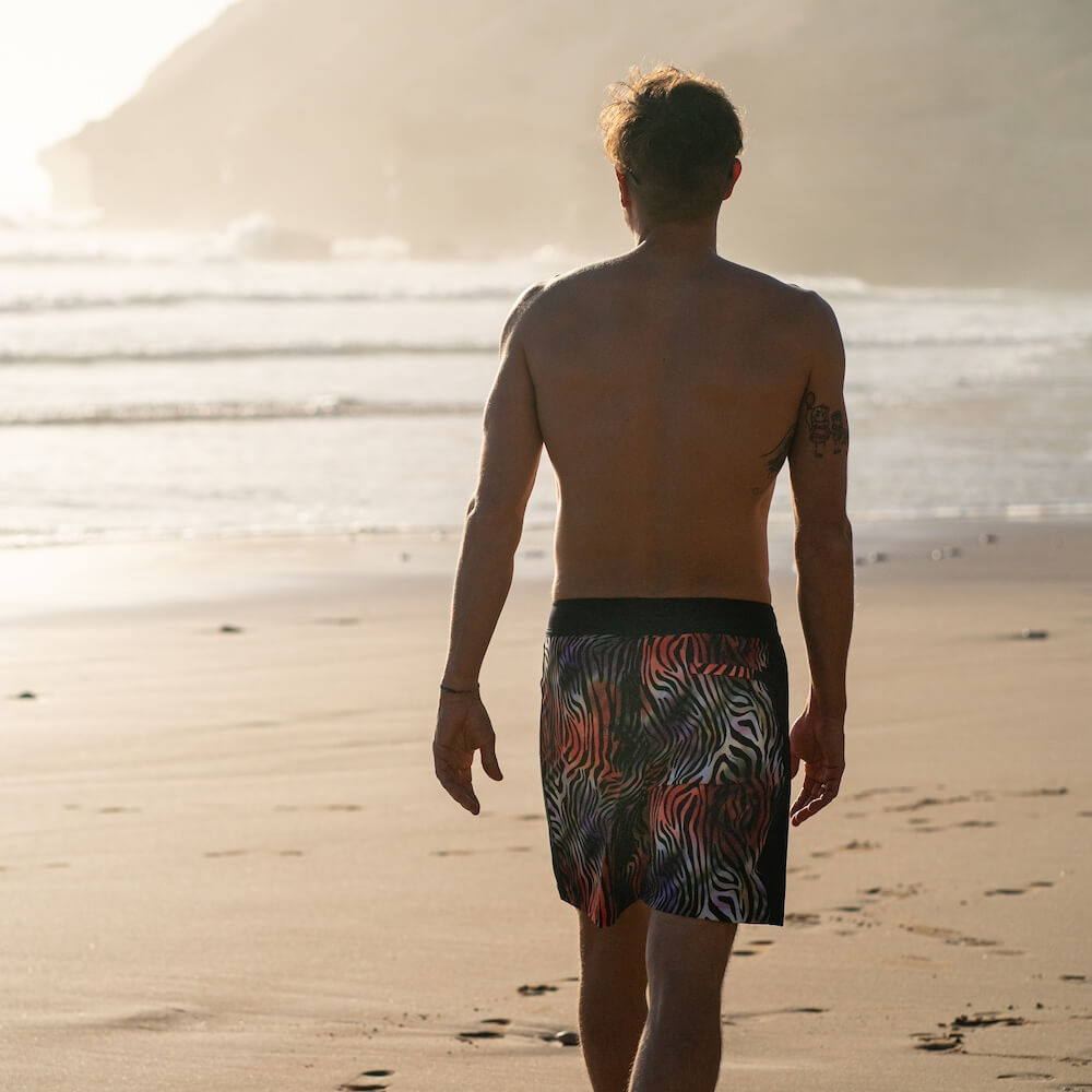 Seay / Boardshort Nero Zebra & Giraffa Italia